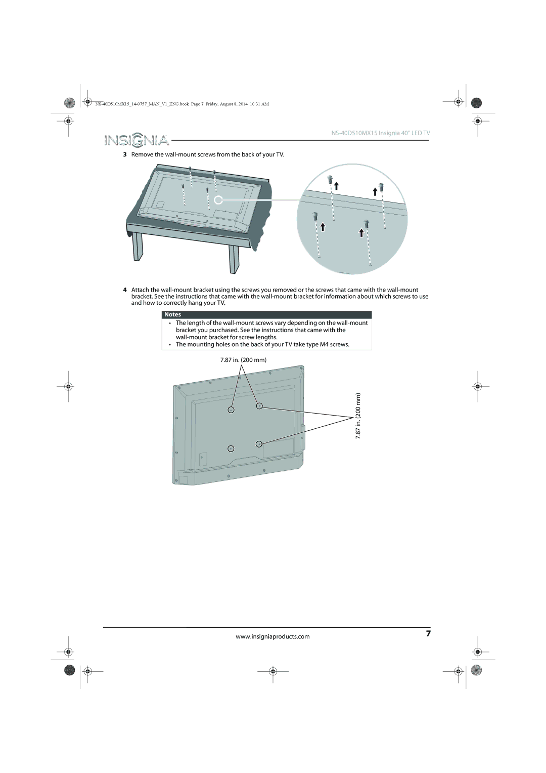 Insignia manual NS-40D510MX15 Insignia 40 LED TV 