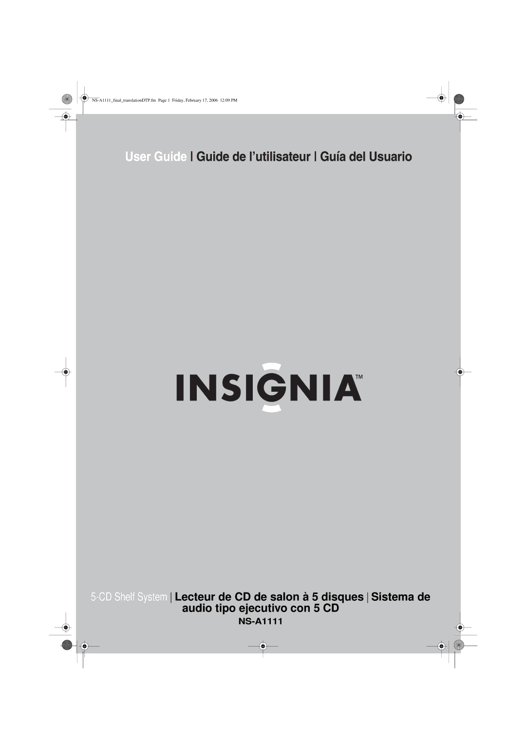 Insignia NS-A1111 manual 