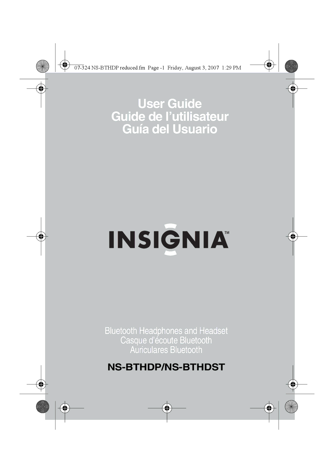 Insignia NS-BTHDST manual User Guide Guide de l’utilisateur Guía del Usuario 