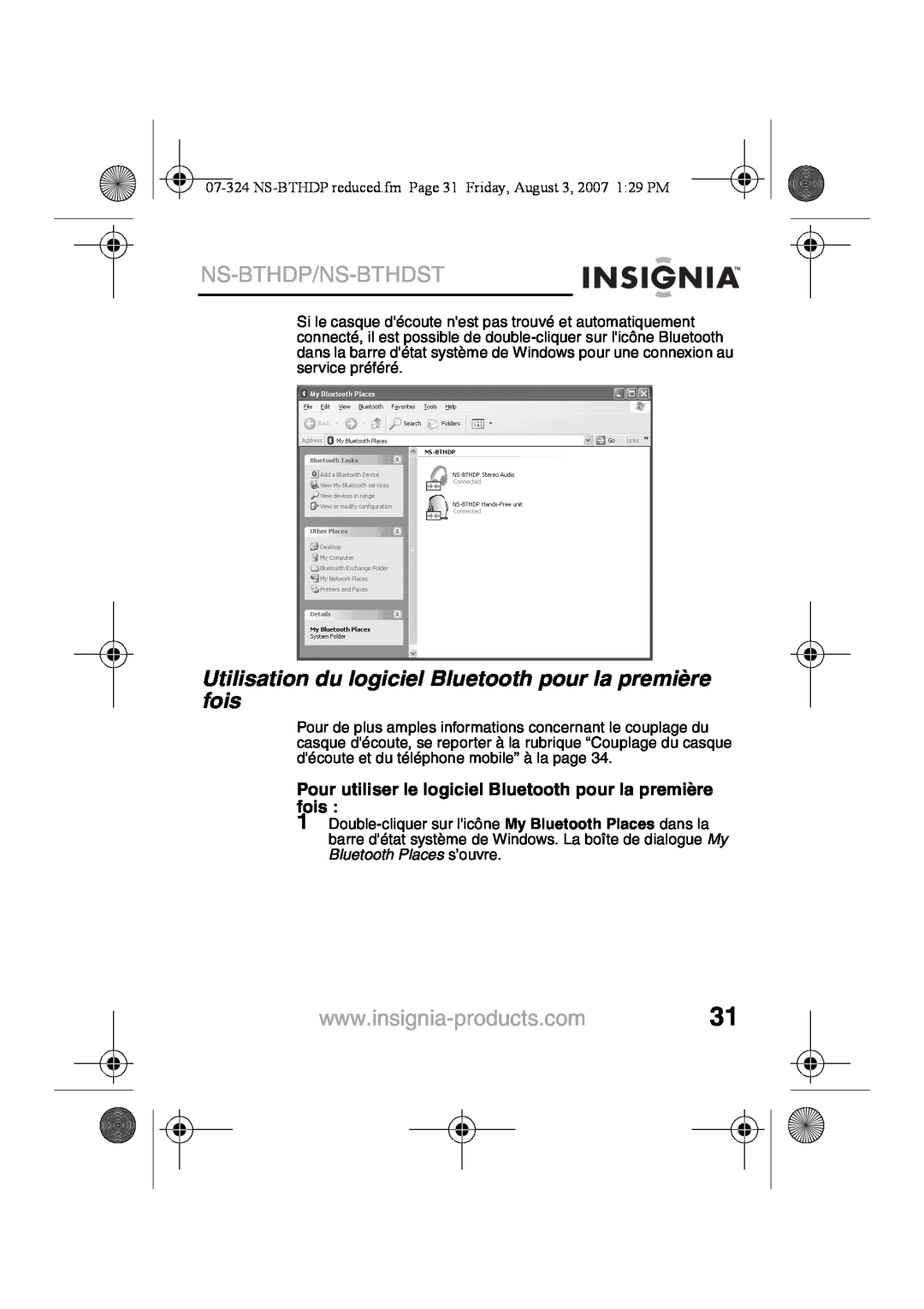 Insignia NS-BTHDST manual Ns-Bthdp/Ns-Bthdst 
