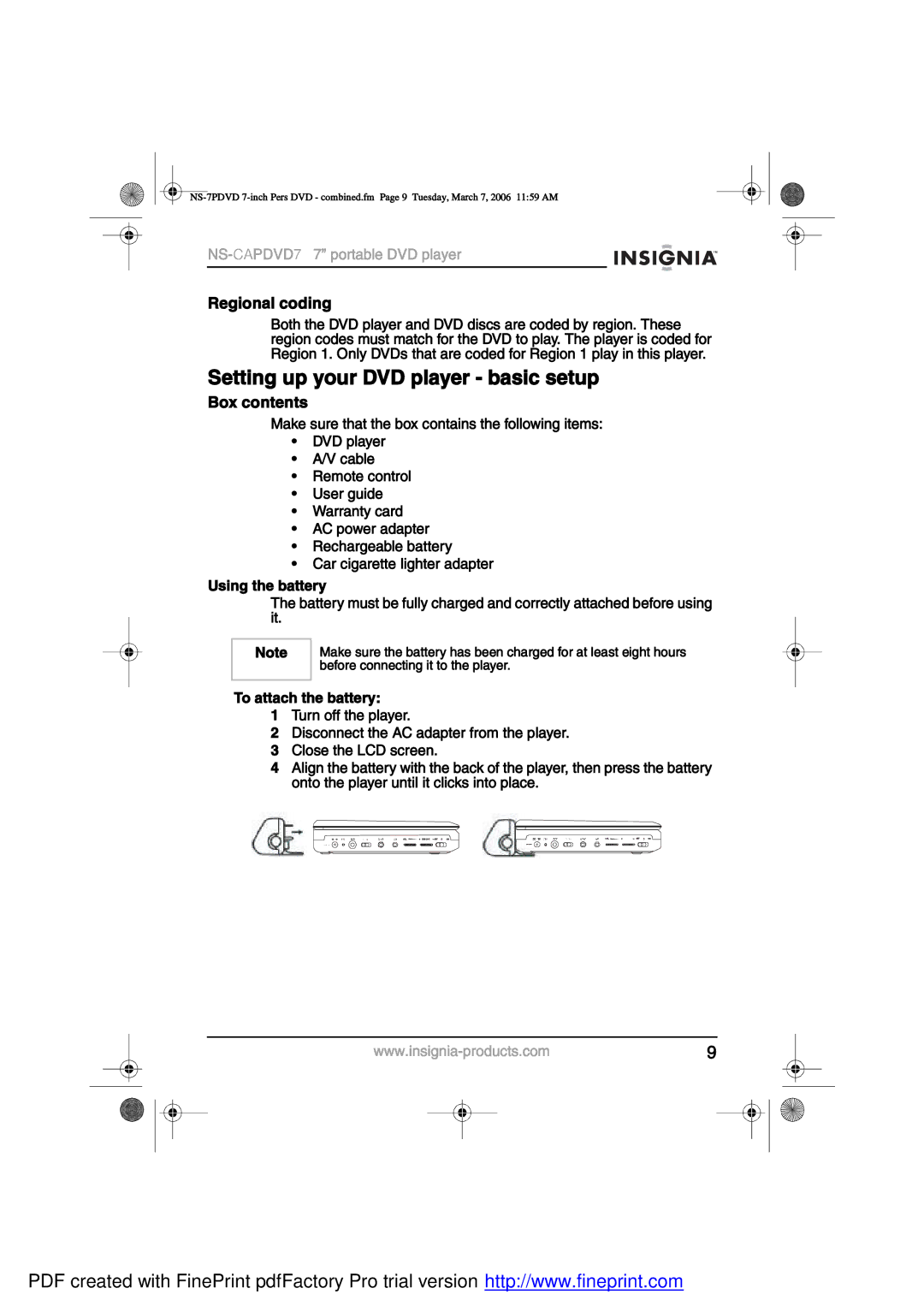 Insignia NS-CAPDVD7 manual »¬¬·²¹ « §±« ÜÊÜ ´¿§» ó ¾¿-·½ -»¬«, »¹·±²¿´ ½±¼·²¹, ±¨ ½±²¬»²¬ 