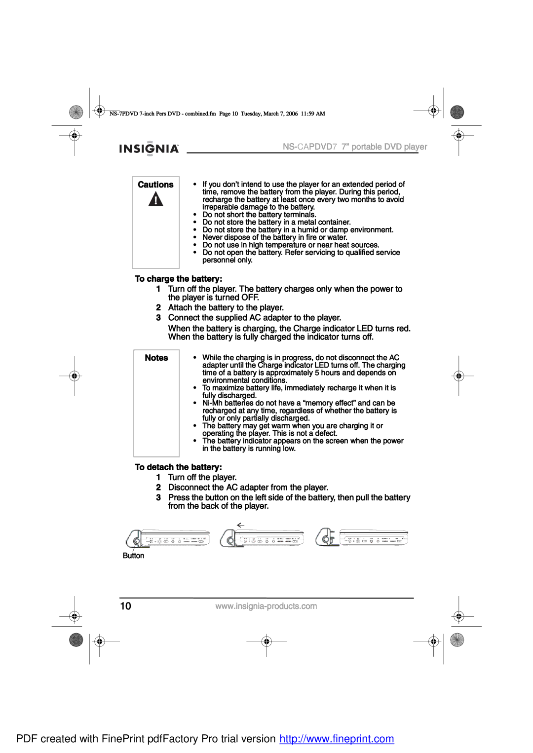 Insignia NS-CAPDVD7 manual «¬¬±² 