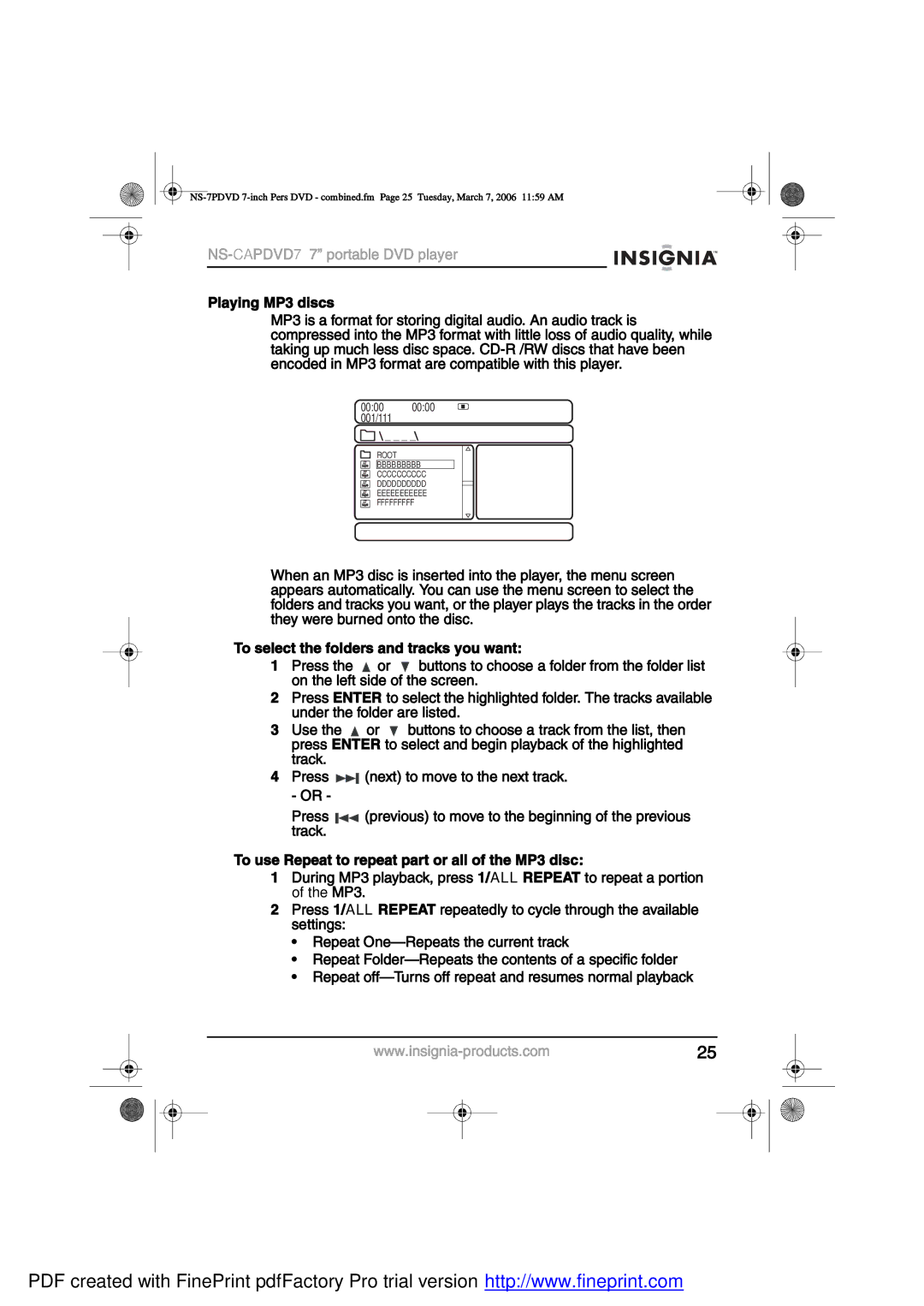 Insignia NS-CAPDVD7 manual ÓÐíò 