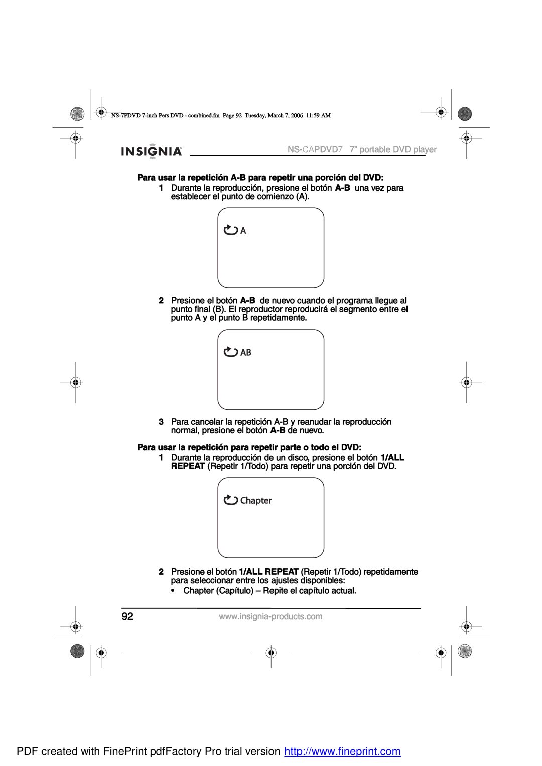 Insignia NS-CAPDVD7 manual ¸¿¬» 