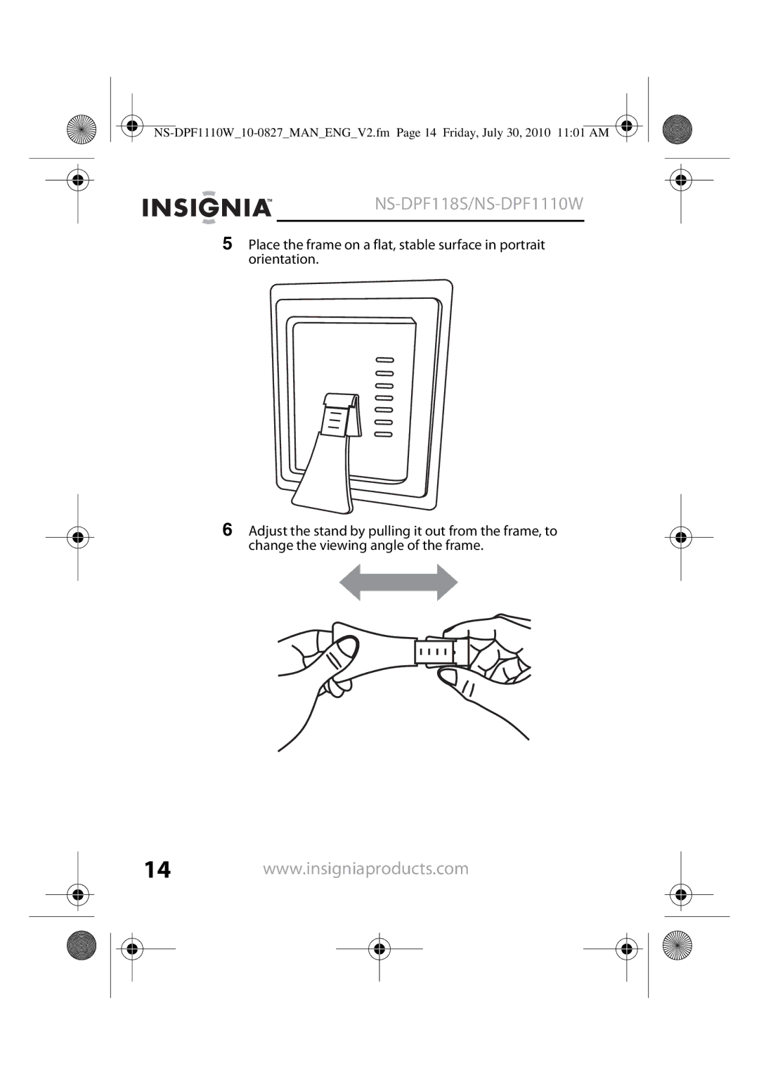 Insignia manual NS-DPF118S/NS-DPF1110W 