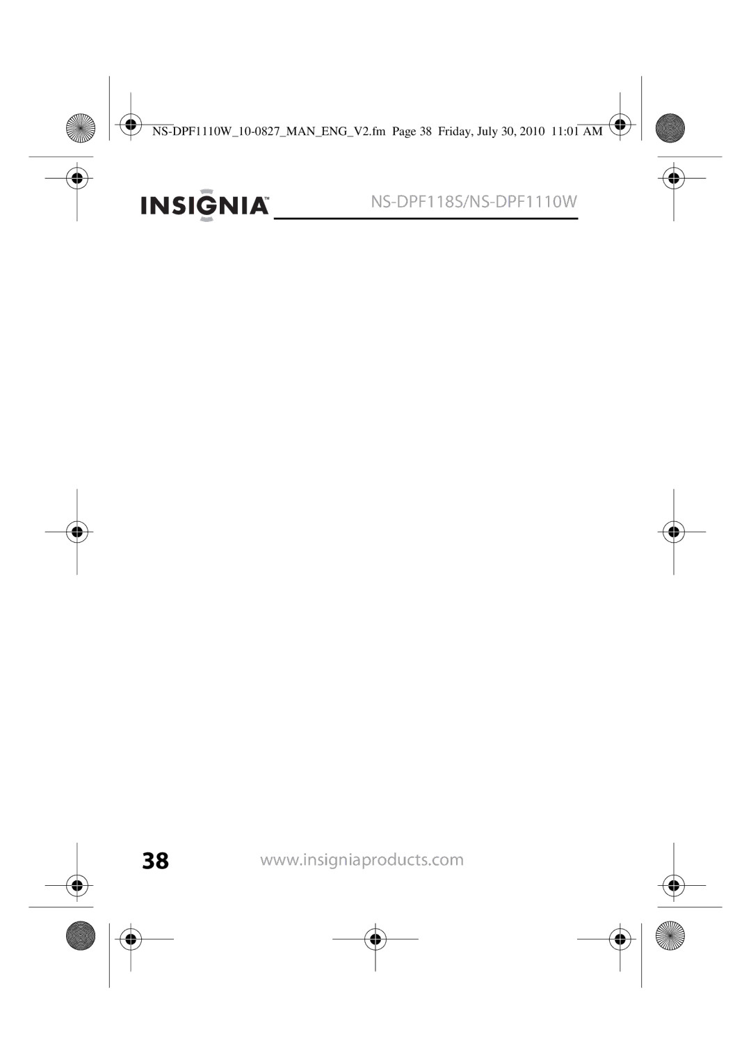 Insignia manual NS-DPF118S/NS-DPF1110W 