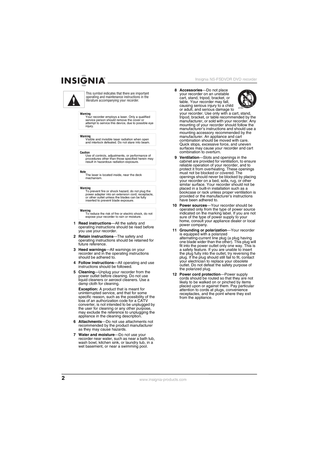 Insignia manual Insignia NS-FSDVDR DVD recorder 