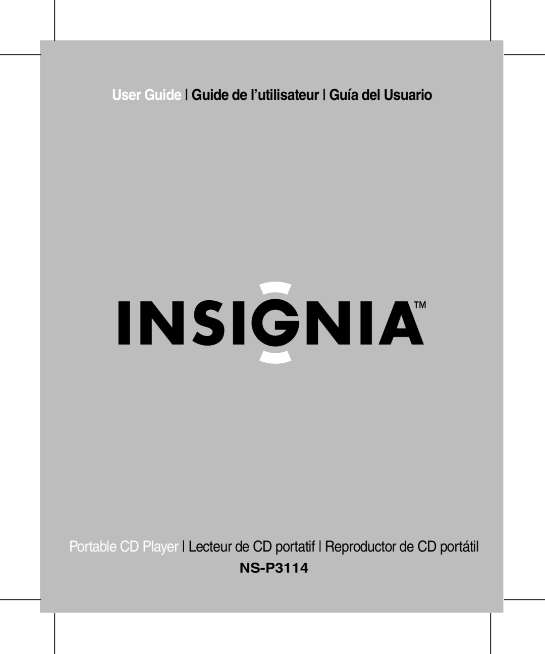 Insignia NS-P3114 manual User Guide Guide de l’utilisateur Guía del Usuario 