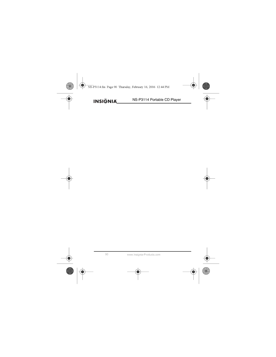 Insignia manual NS-P3114.fm Page 90 Thursday, February 16, 2006 1244 PM 