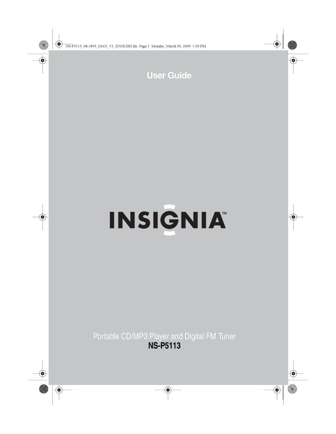 Insignia NS-P5113 manual User Guide 