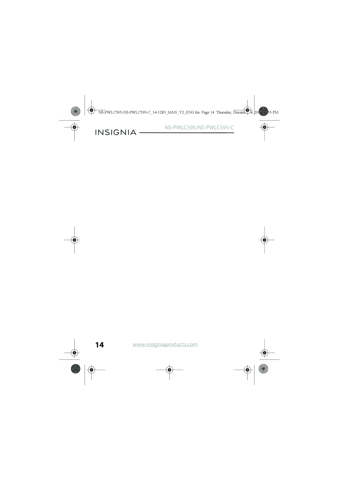 Insignia manual NS-PWLC595/NS-PWLC595-C 