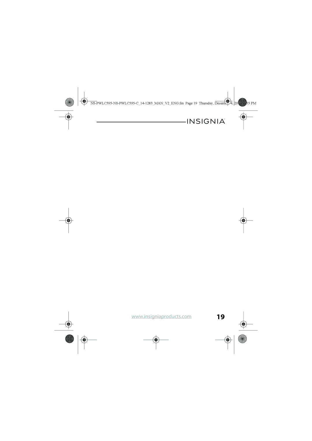 Insignia NS-PWLC595-C manual 