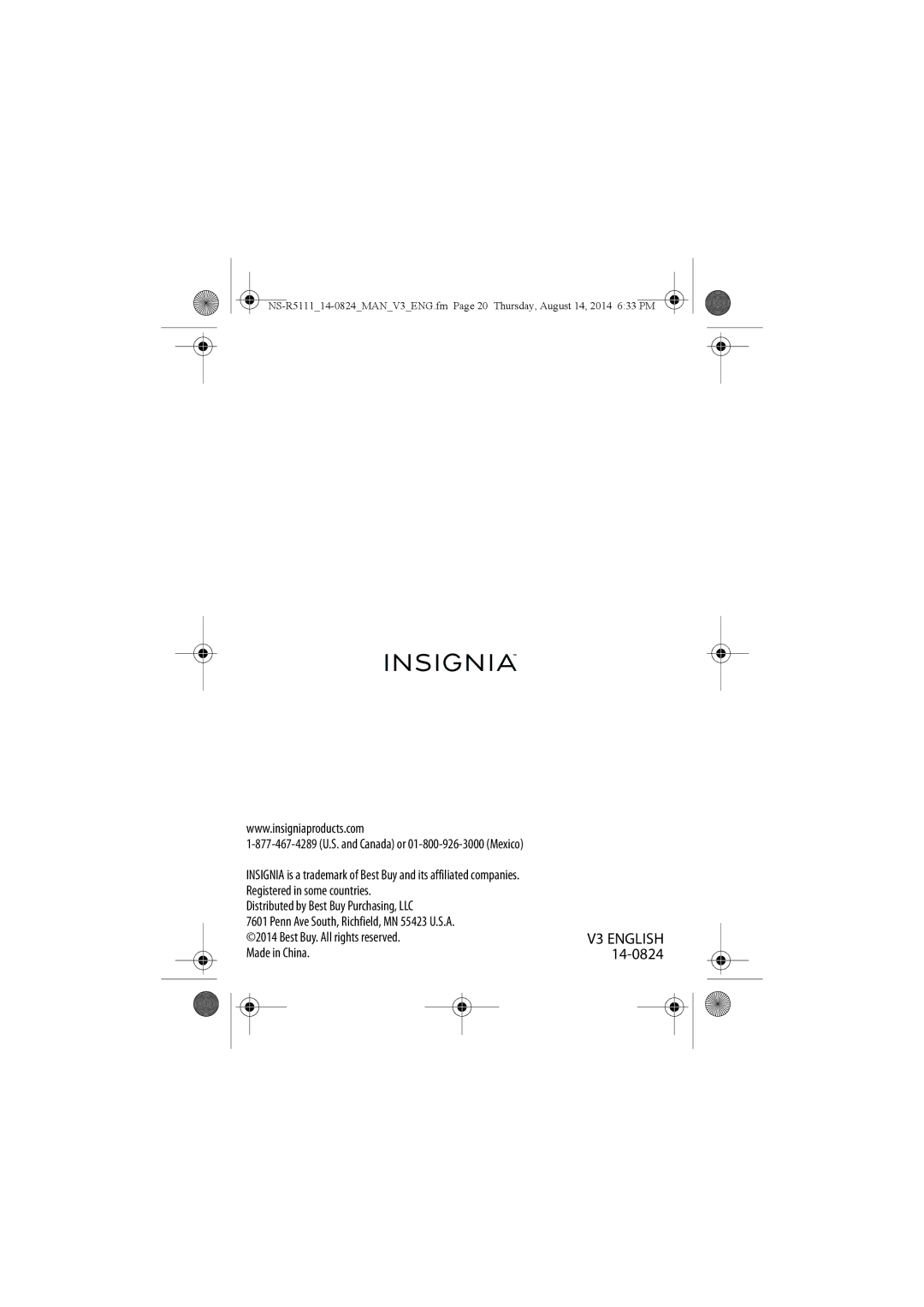 Insignia NS-R5111 manual V3 English 