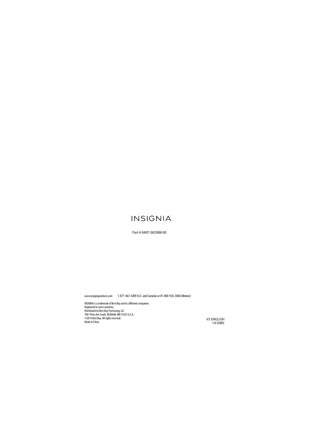 Insignia NS-TVMFP12 specifications V3 English 