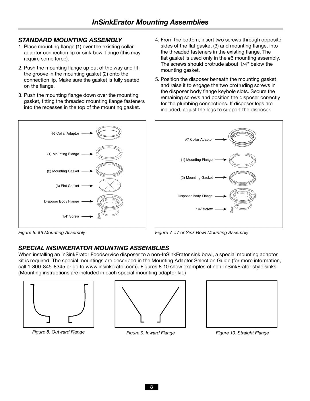 InSinkErator 14481 InSinkErator Mounting Assemblies, Standard Mounting Assembly, Special Insinkerator Mounting Assemblies 