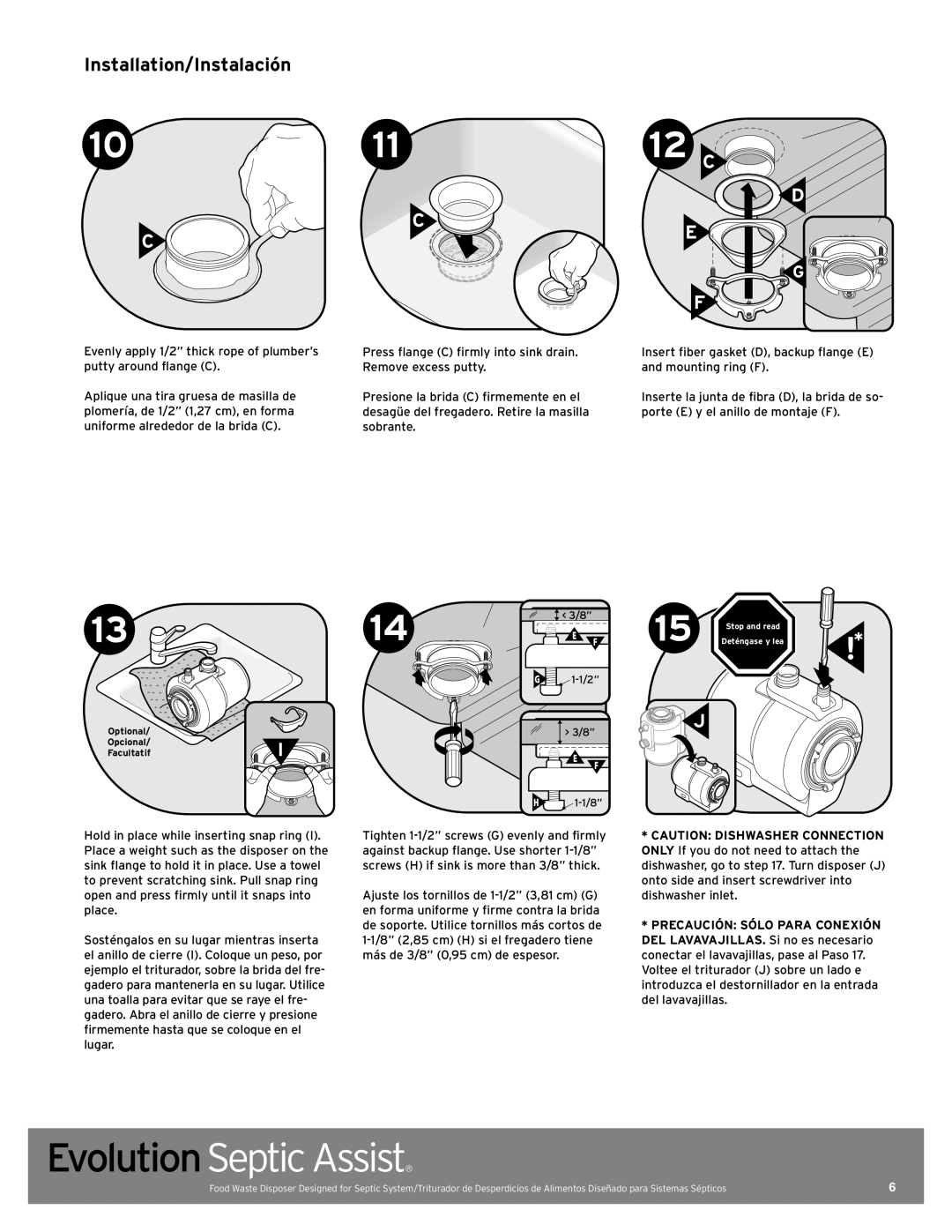 InSinkErator 76137 manual 12 C 