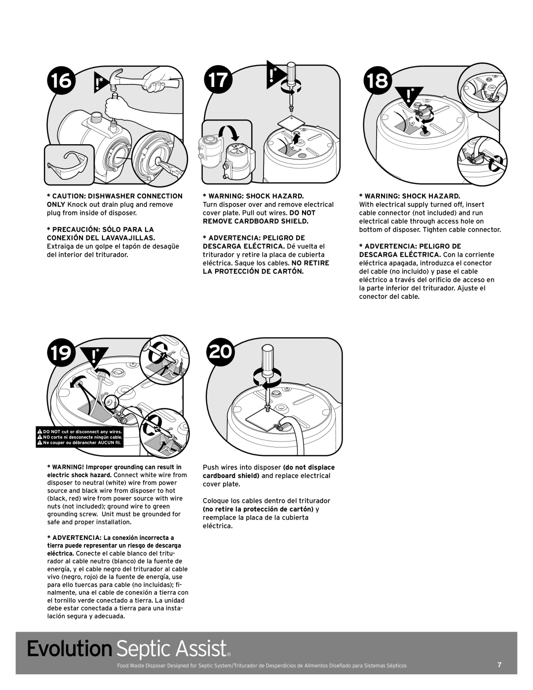 InSinkErator 76137 manual Remove Cardboard Shield 