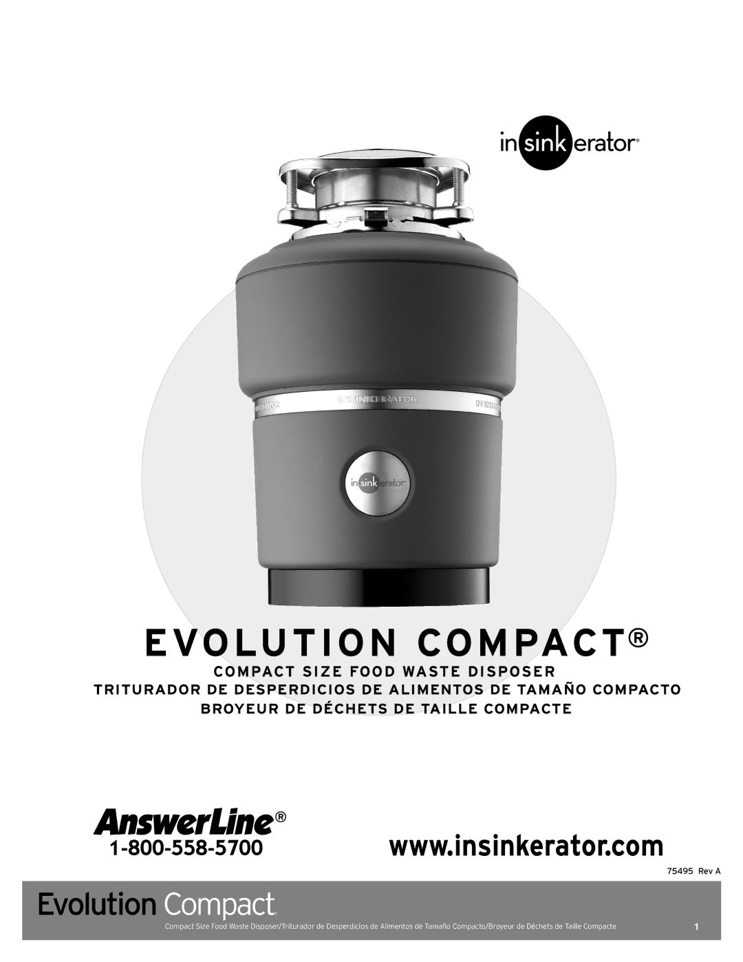 InSinkErator Evolution Compact manual 