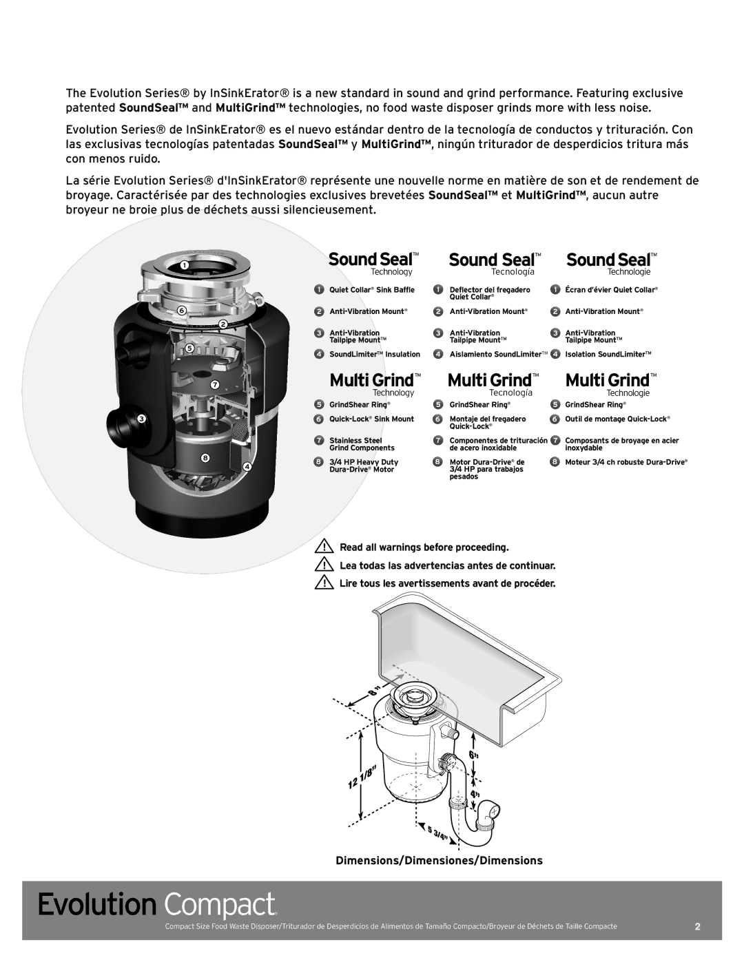 InSinkErator Evolution Compact manual 1SoundSealTM 