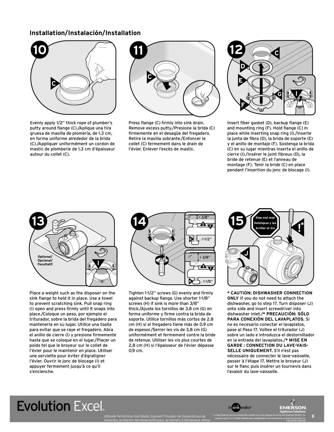 InSinkErator Evolution Excel manual 10 1112 C 