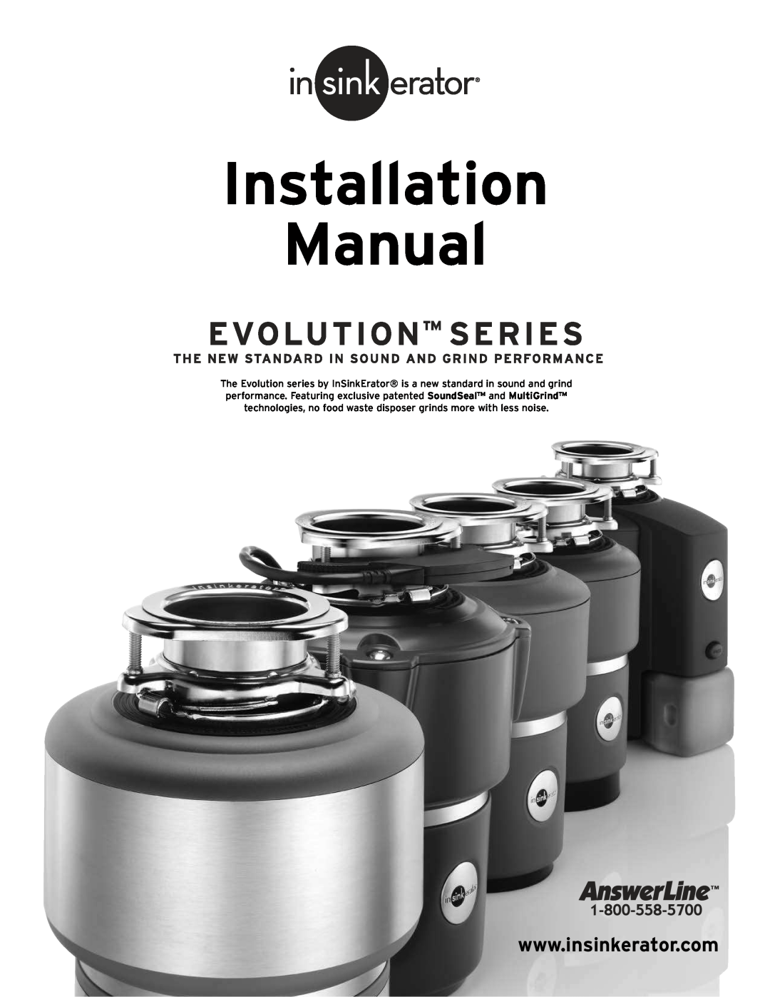 InSinkErator Evolution Excel installation manual Installation Manual 
