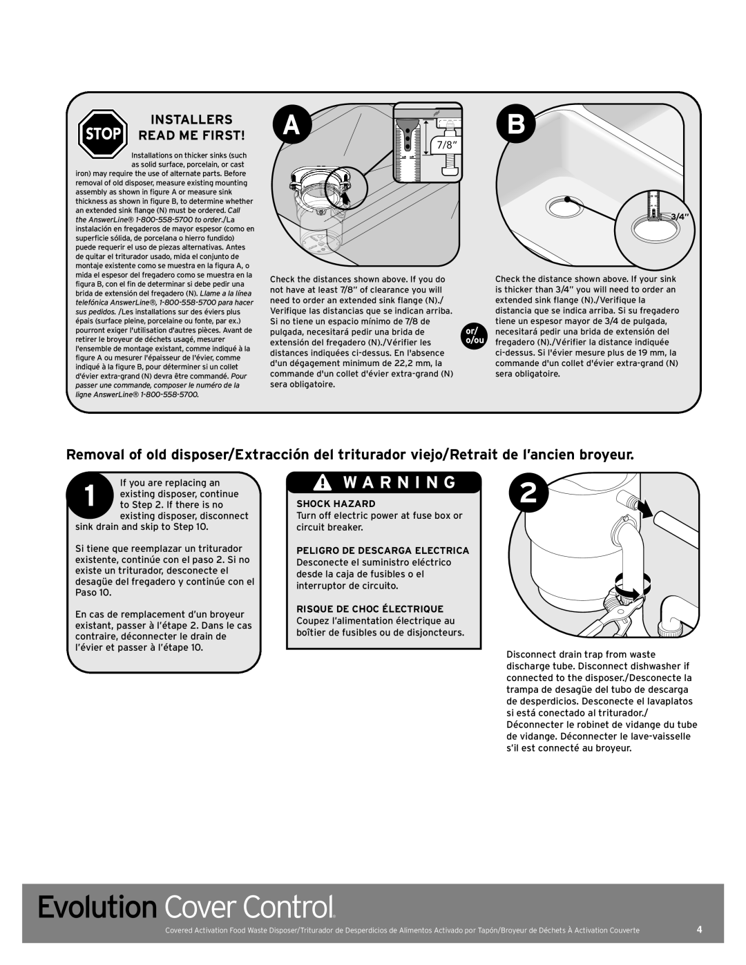 InSinkErator Evolution Series manual R N I N G 