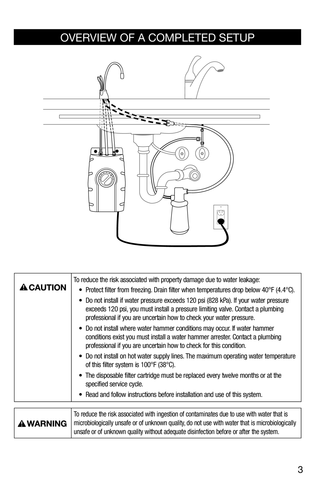 InSinkErator F-201R installation instructions Overview of a Completed Setup 