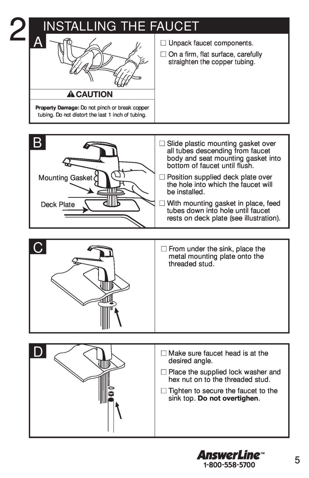 InSinkErator FAUCET owner manual Installing The Faucet 