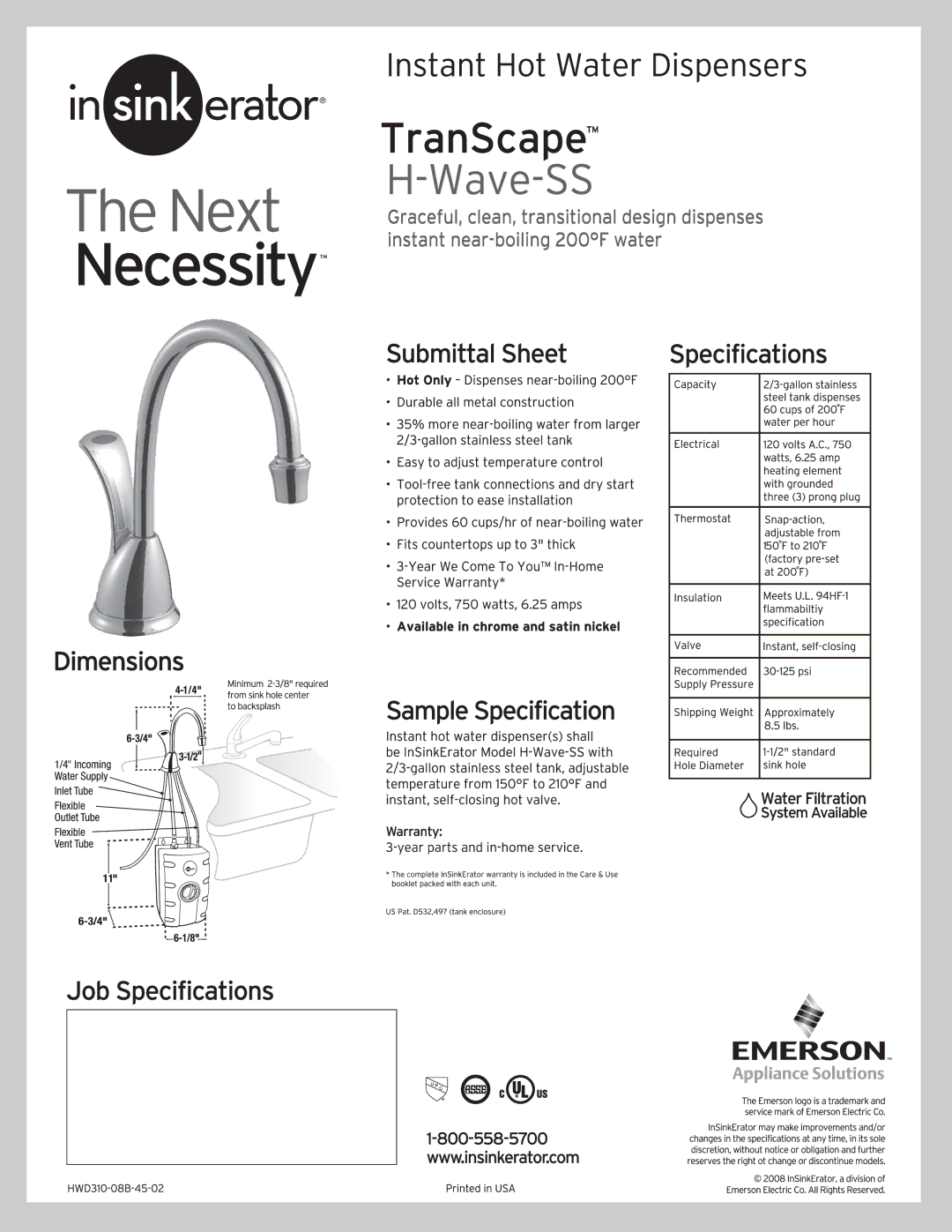 InSinkErator H-Wave-S manual 