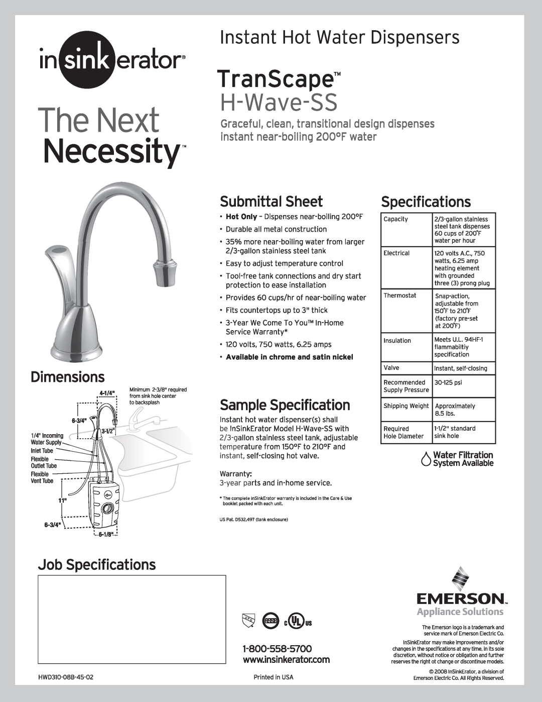 InSinkErator H-Wave-S manual 