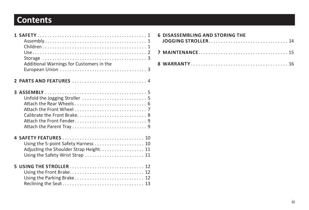 InStep 11-AR208, 11-AR209 manual Contents 