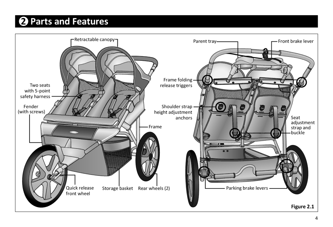 InStep 11-AR208, 11-AR209 manual Parts and Features 