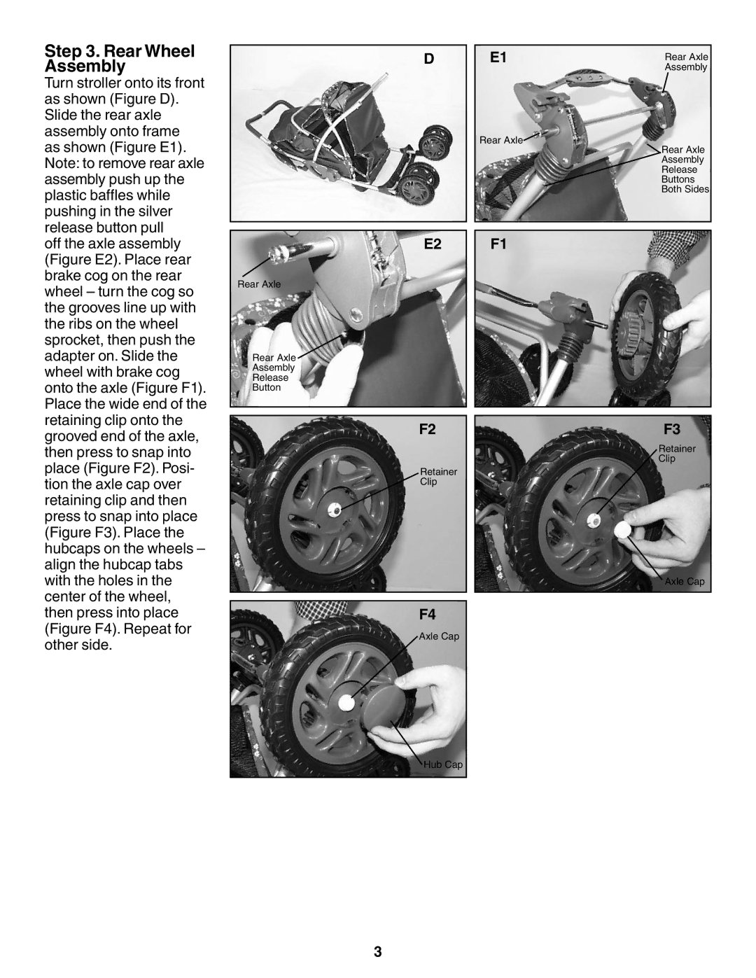 InStep RS100 manual Rear Wheel Assembly 