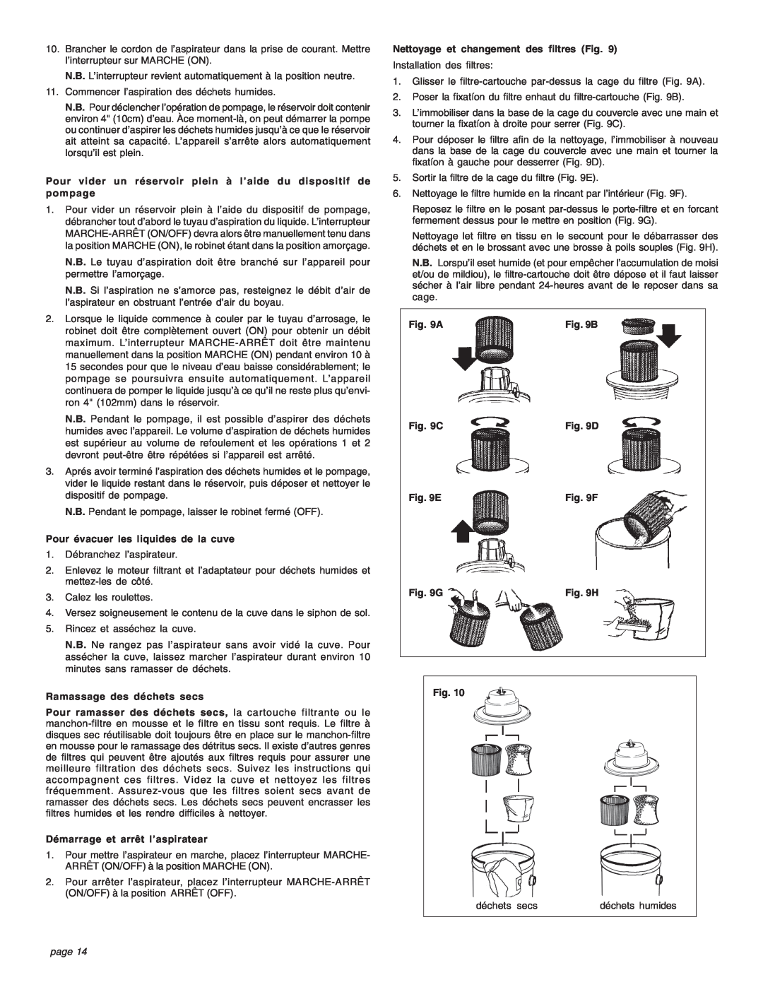Intec 8940-20 manual Pour évacuer les liquides de la cuve, page 