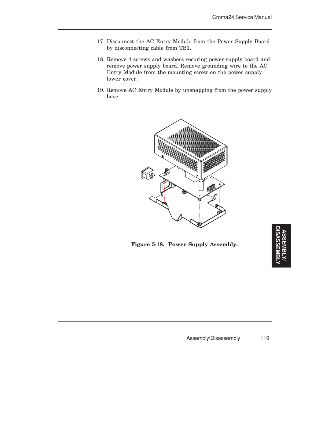 Integra CROMA24 service manual Power Supply Assembly 