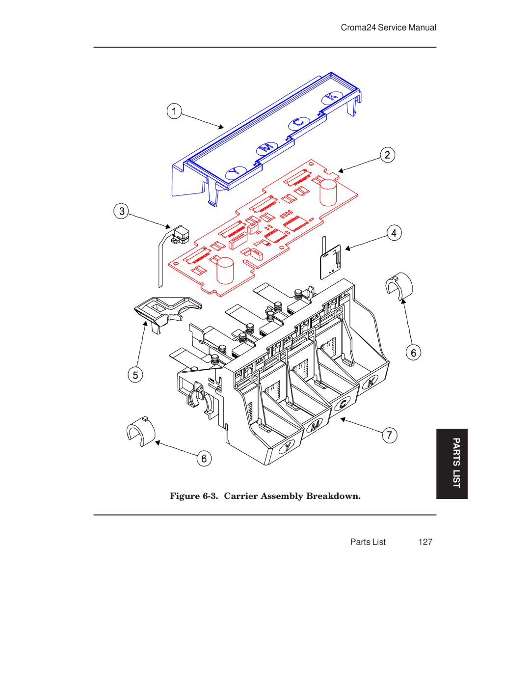 Integra CROMA24 service manual Carrier Assembly Breakdown 