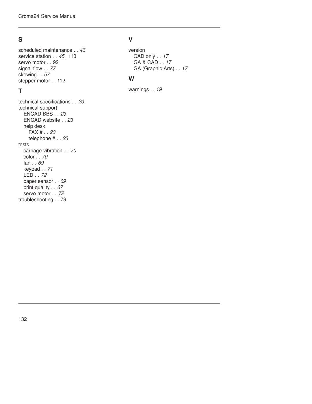 Integra CROMA24 service manual 