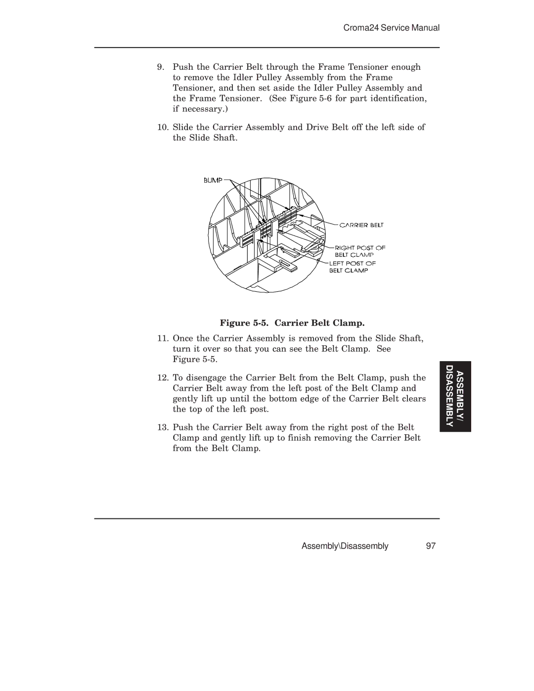 Integra CROMA24 service manual Carrier Belt Clamp 