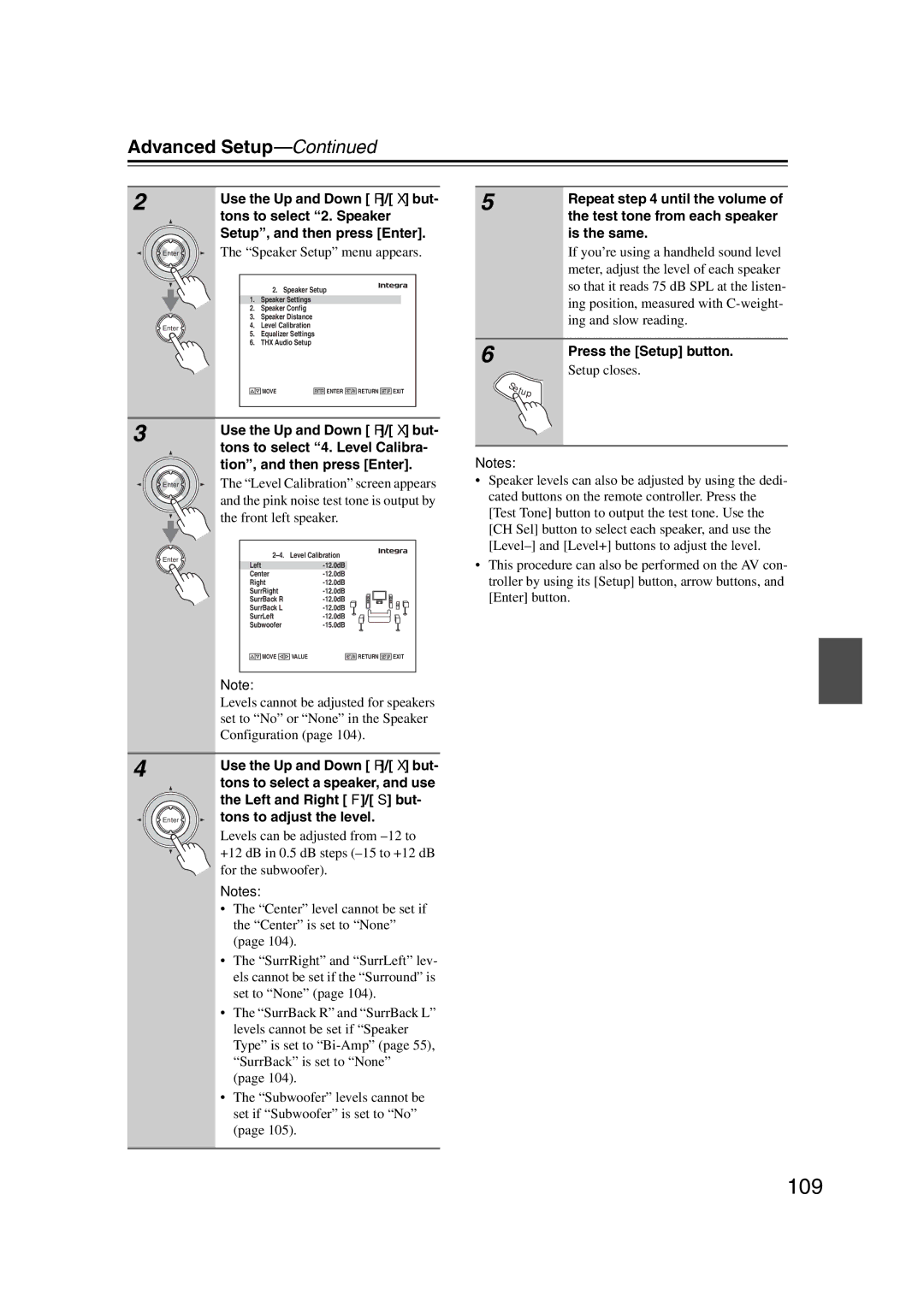 Integra DHC-9.9 instruction manual 109 