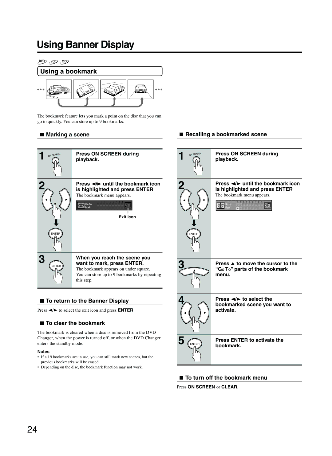 Integra DPC-5.2 instruction manual Using a bookmark 