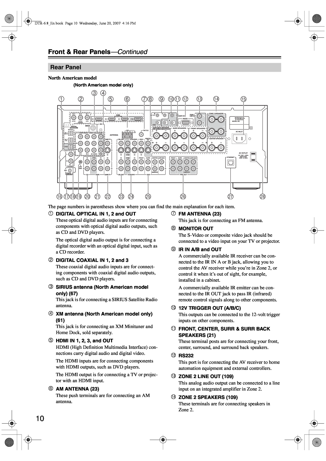 Integra DTR-6.8 instruction manual 78 9 bkblbm 