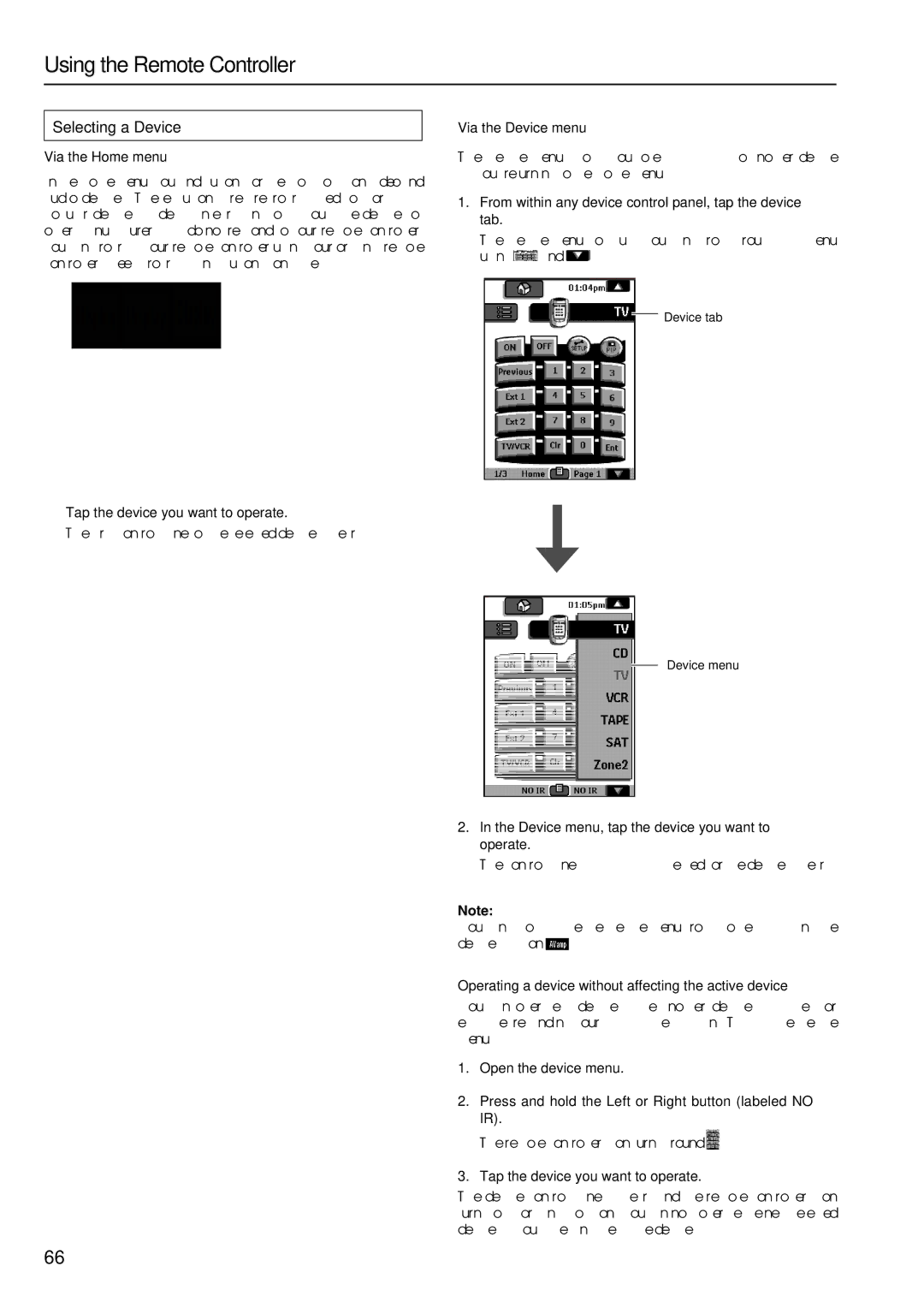 Integra DTR-8.3 instruction manual Selecting a Device 