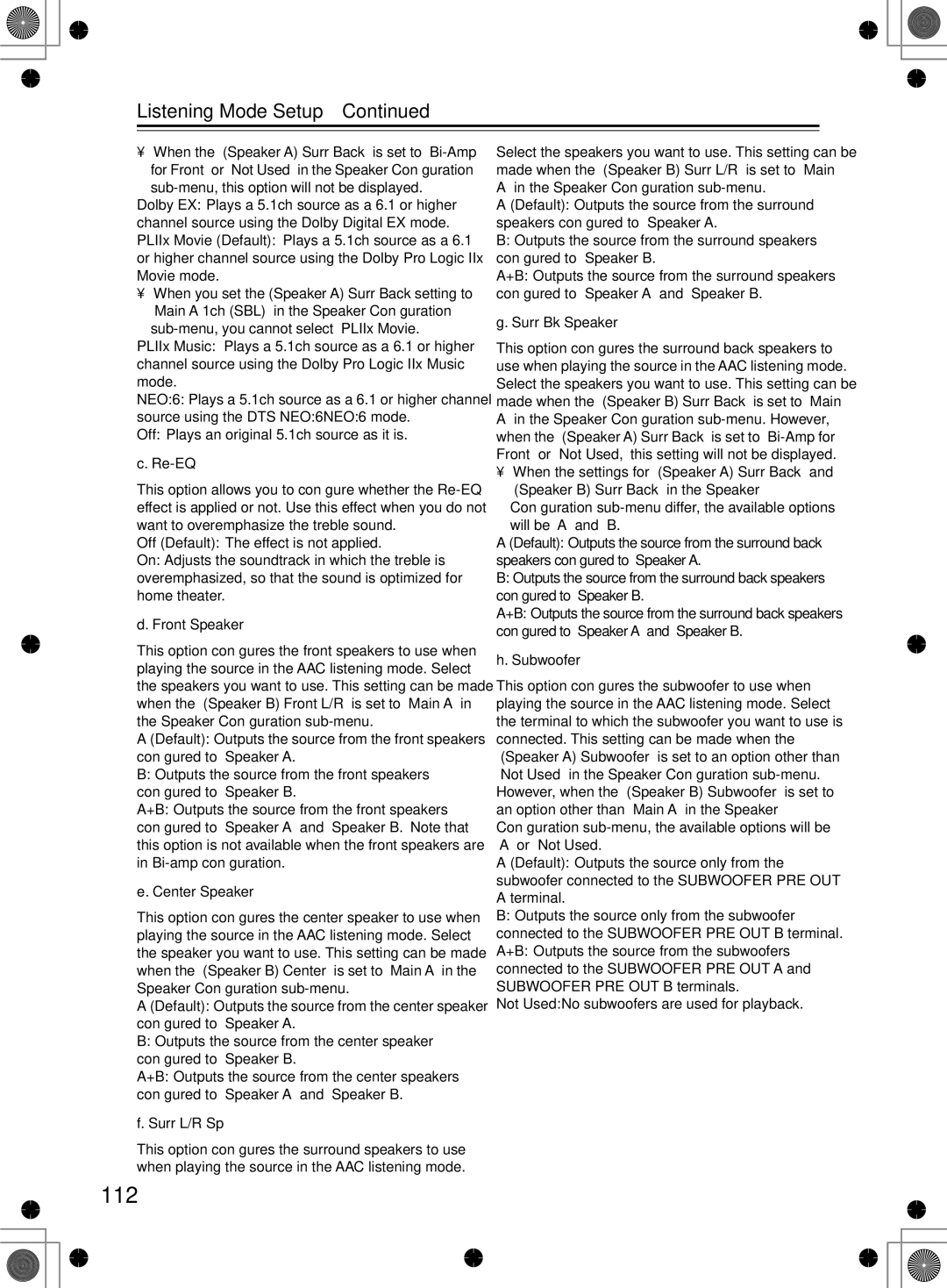 Integra RDC-7.1 instruction manual 112 