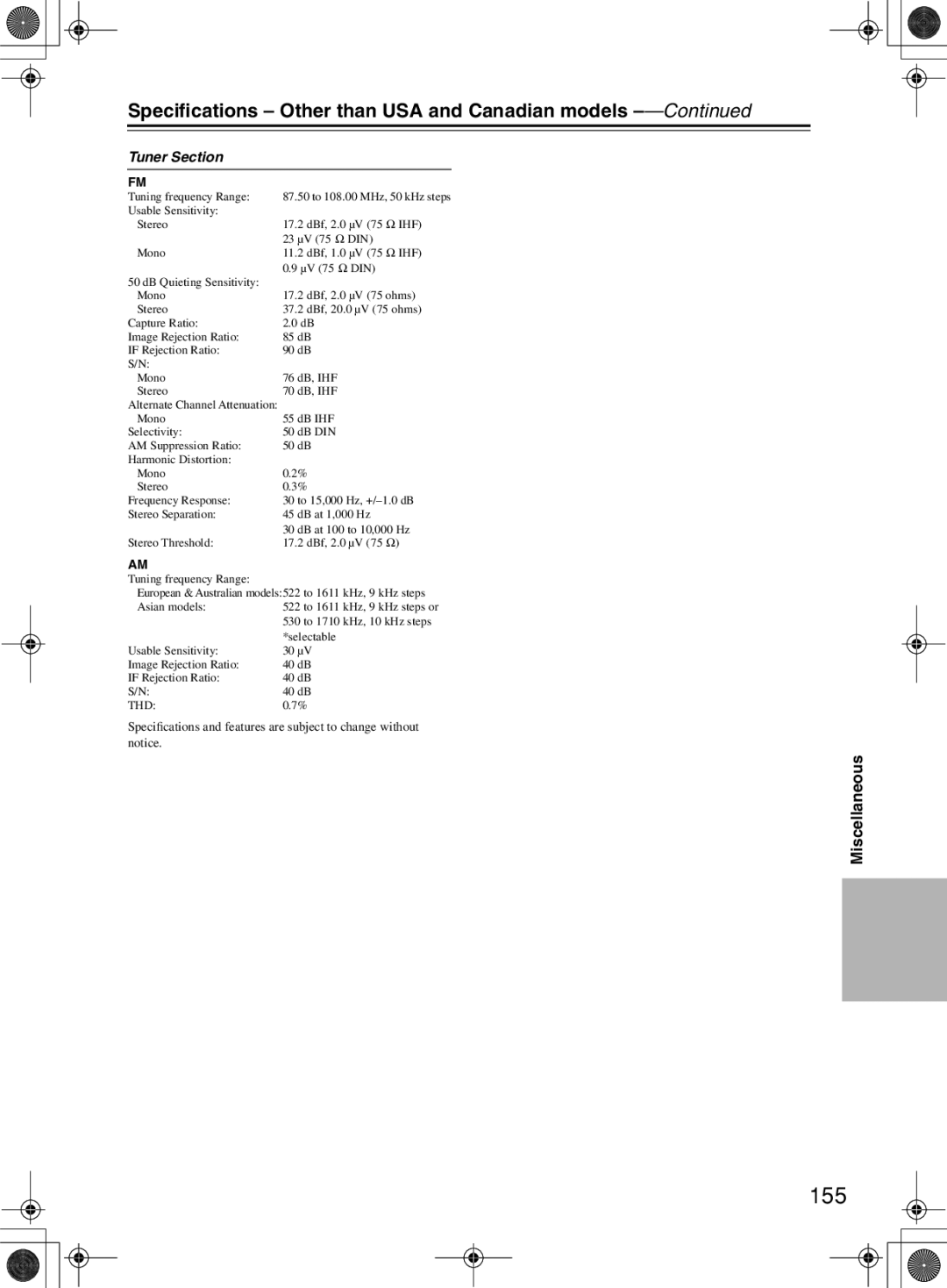 Integra RDC-7.1 instruction manual 155 