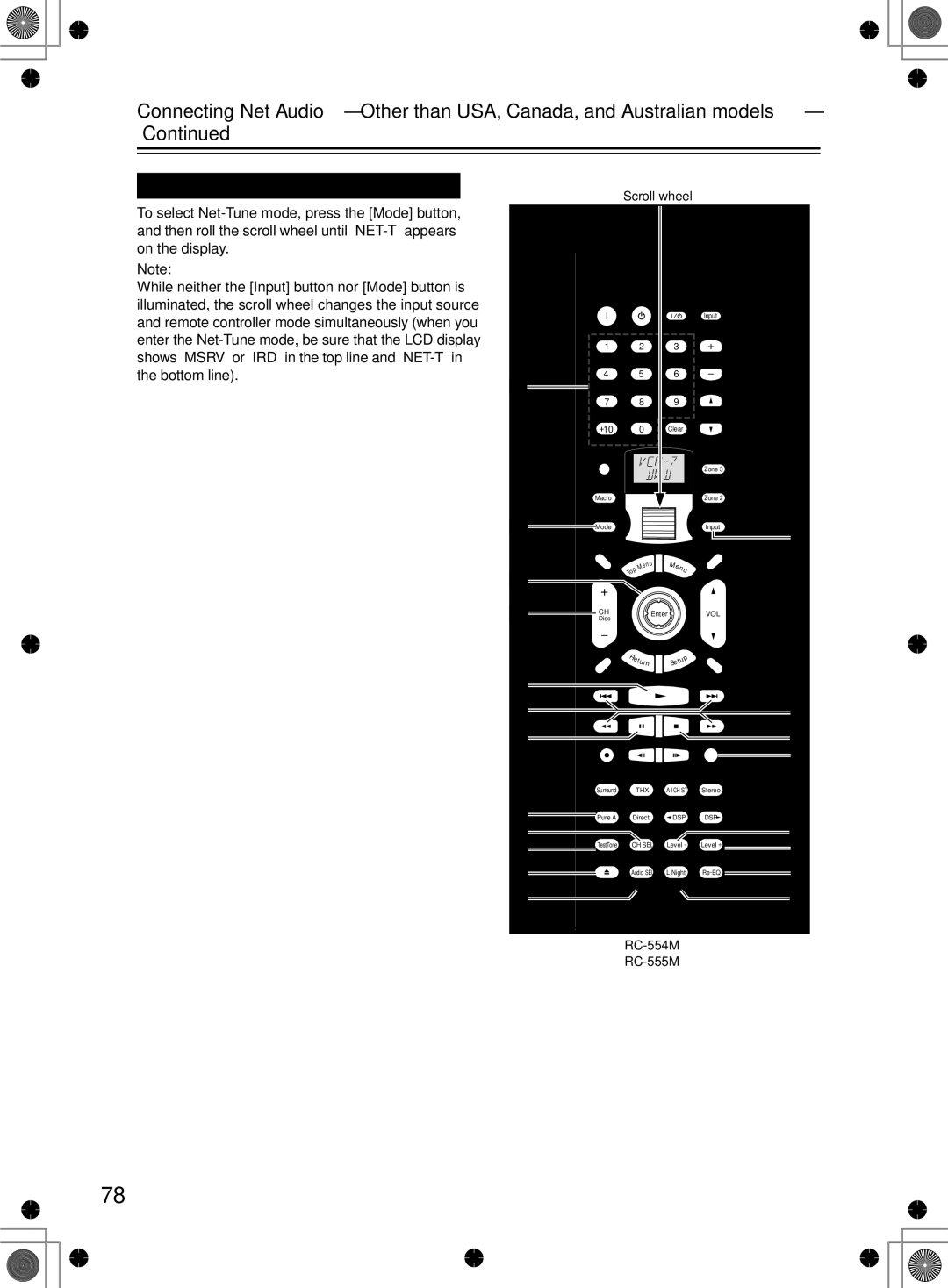 Integra RDC-7.1 instruction manual Tv Ch 