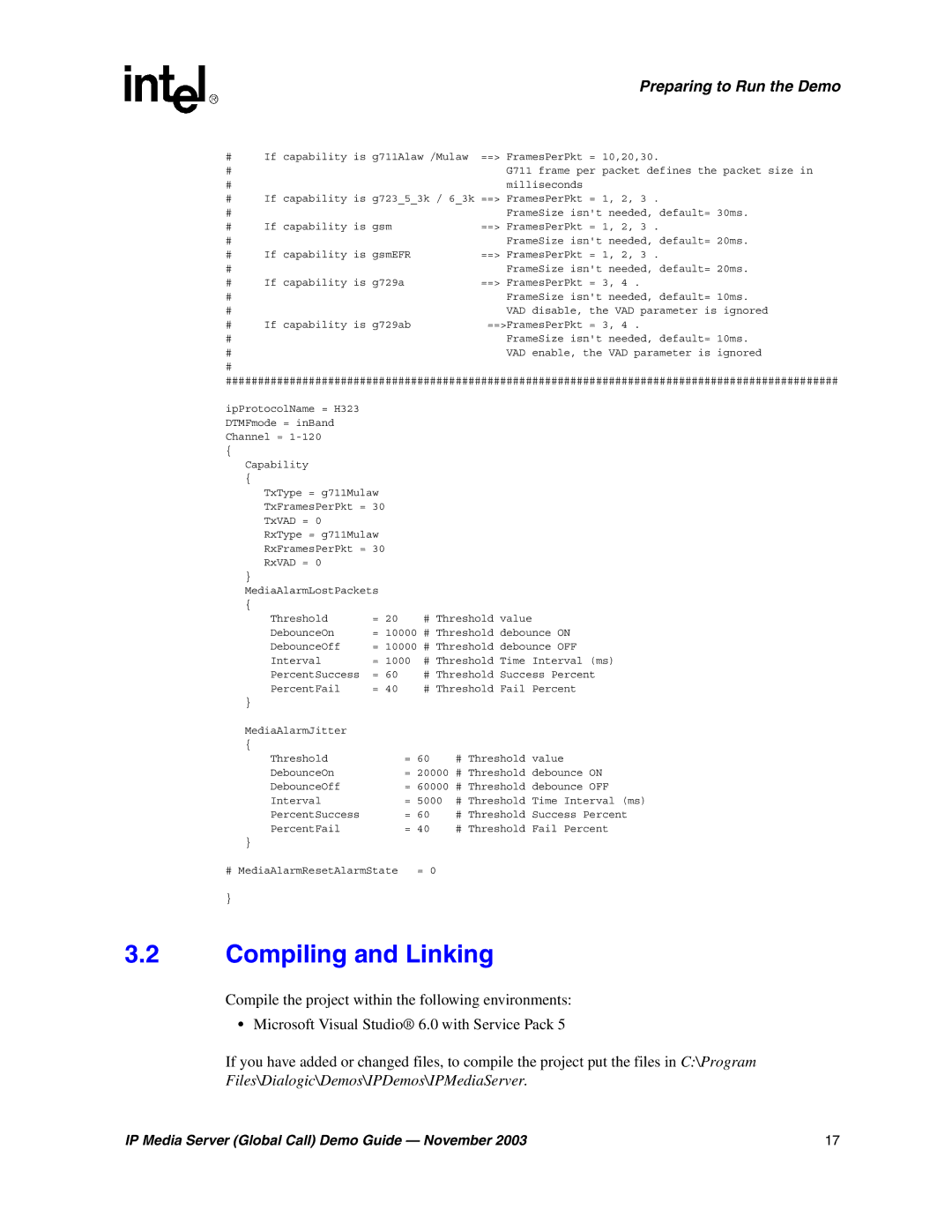 Intel 05-2065-002 manual Compiling and Linking 