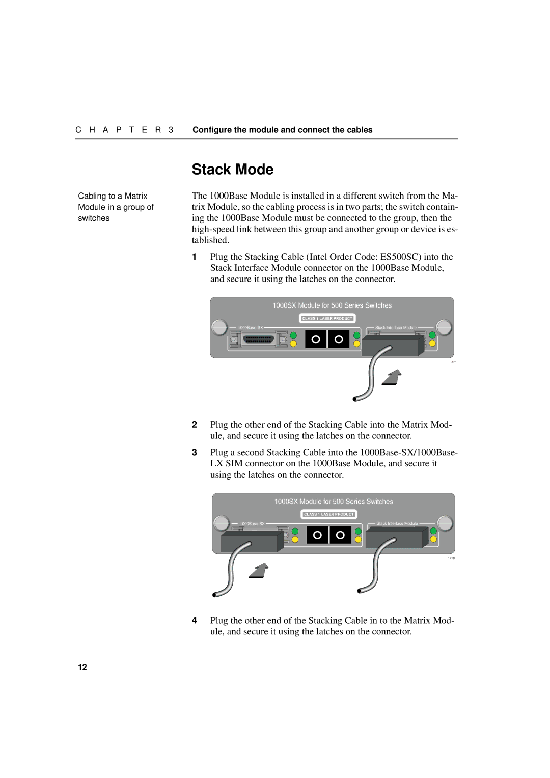 Intel 1000LX, 1000SX manual Stack Mode 