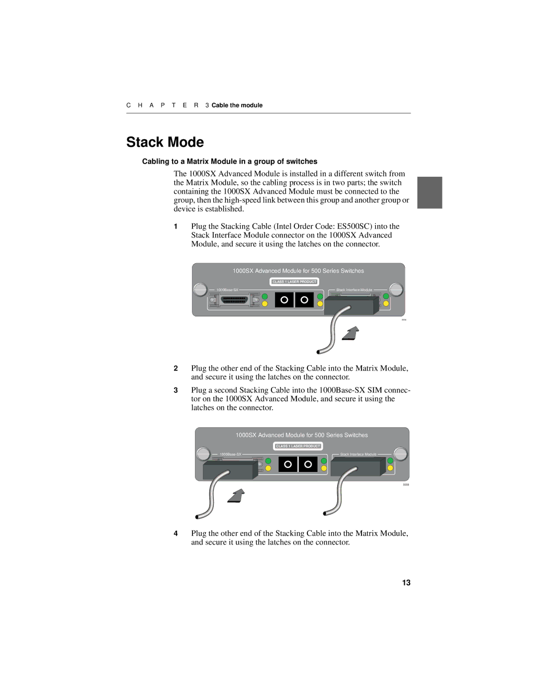 Intel 1000SX manual Stack Mode 