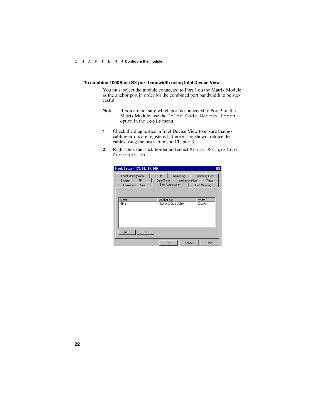 Intel 1000SX manual A P T E R 4 Configure the module 