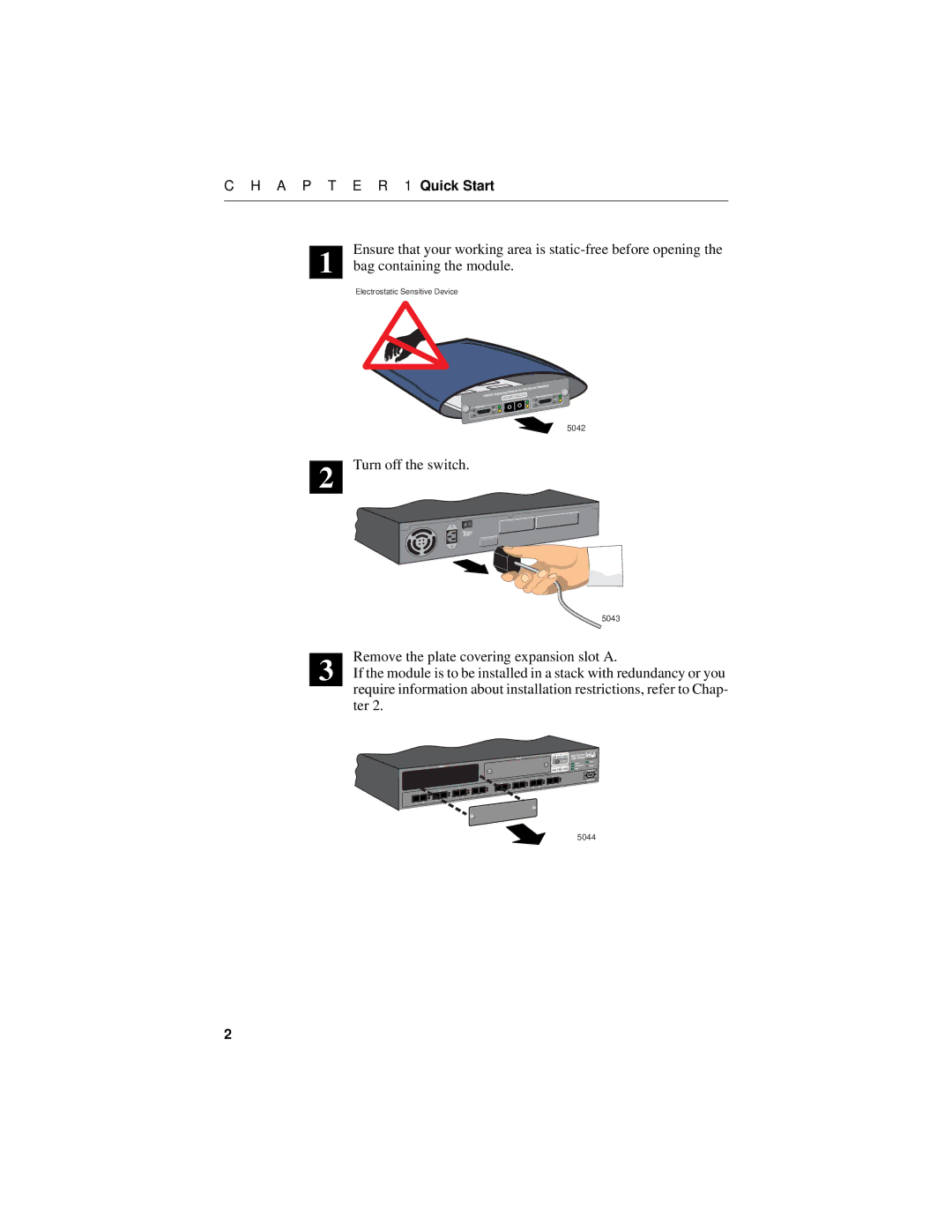 Intel 1000SX manual Turn off the switch 